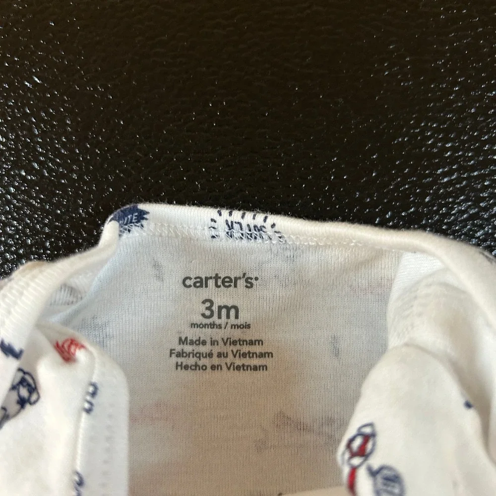 Carters Super Hero Dog Bodysuit Cute Graphic Print Short Sleeve Baby Size3‎ M